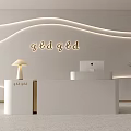 Beauty salon front desk simple front desk company front desk reception desk 3d model