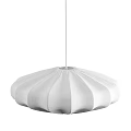 Elegant White Pleated Pendant Light Design For Modern Interior Decor And Lighting 3d model