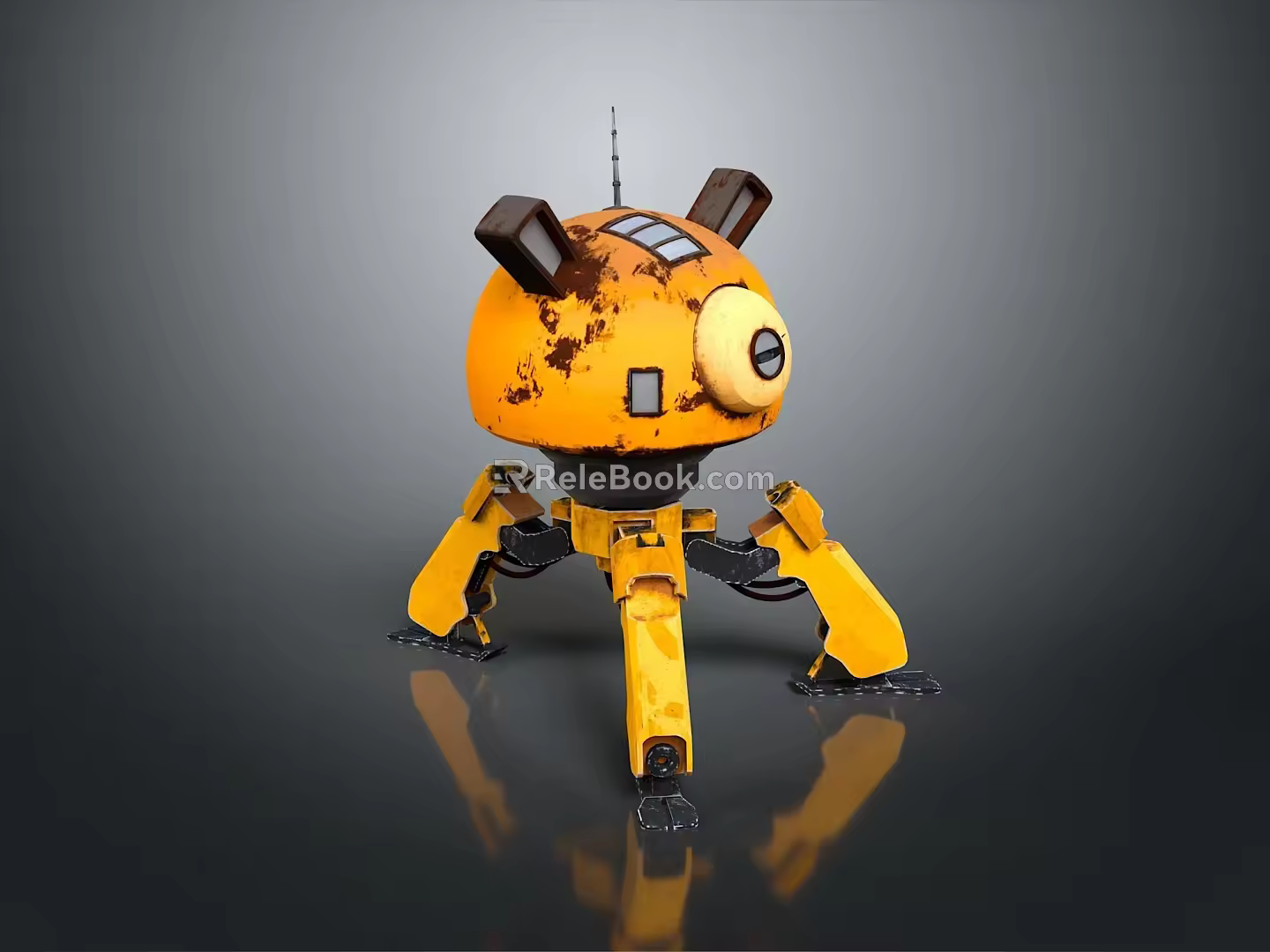 Robot Assistant Small Robot Butler Robot Butler Figure Game Figure 3d model