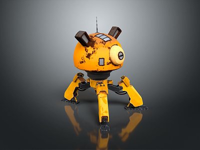 Robot Assistant Small Robot Butler Robot Butler Figure Game Figure 3d model