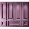Purple Wall Panel Featuring Rectangular Decorative Panels And 3D Layered Design 3d model