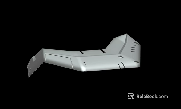 3D Model of Metal Mechanical Component with Geometric Shapes and Silver Finish 3d model 