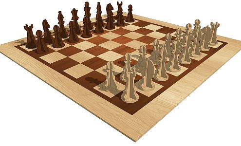 Modern Chess 3d model