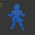 Game And Movie Character With Green Spiky Hair Muscular Shirtless Body Purple Pants Green Shoes
