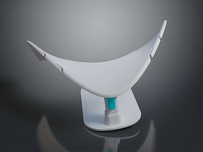 Modern Lighting Fixture Combination With Contemporary Curved Design And White Blue Accent Stylish Decor 3d model