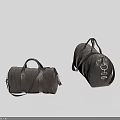 Stylish Black Leather Duffel Bags With POLO Logo For Travel And Gym Use