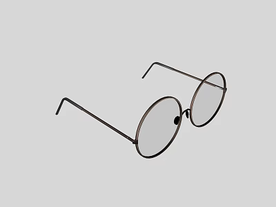 Elegant Round Frame Jewelry Glasses With Fashionable Design And Shiny Details 3d model