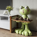 Cartoon Side Several Frog Side Several Corner Several Floor Tray Side Several Living Room Decoration Decoration 3d model