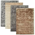 Square Rugs In Gray Beige Brown With Textured Patterns For Home Decor 3d model