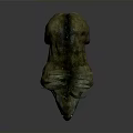 Mythical Creature With Green Brown Skin Plant Like Mane Open Mouth Sharp Teeth Stocky Limbs