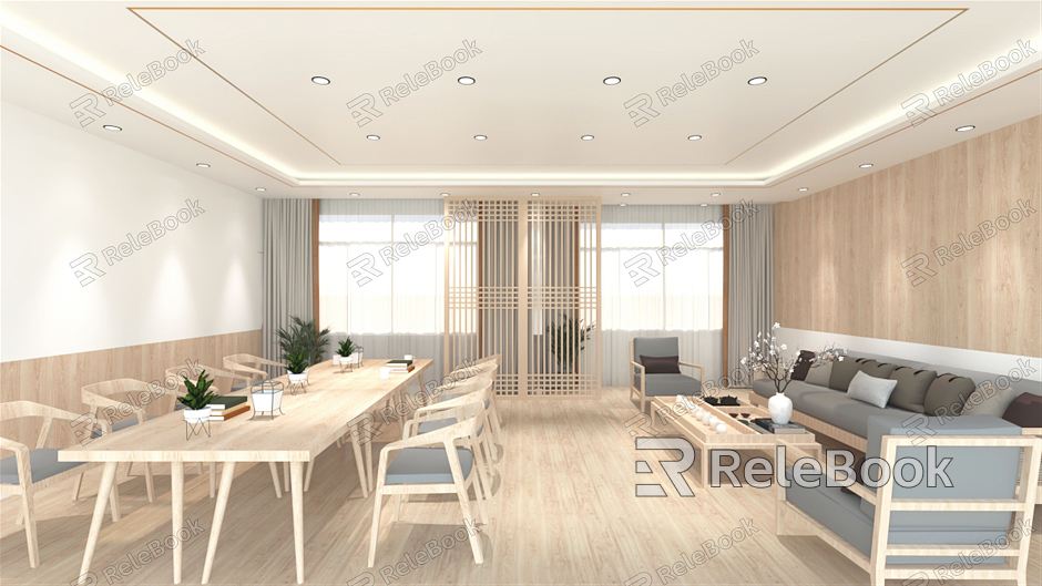 New Chinese Reception Room Reception Conversation Room model