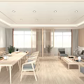 New Chinese Reception Room Reception Conversation Room 3d model