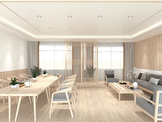 New Chinese Reception Room Reception Conversation Room 3d model