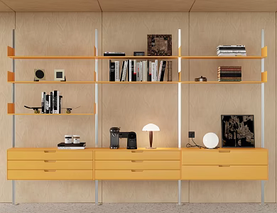 Modern Bookcase Living Room Bookcase Open Bookcase 3d model