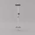Modern Shower System With Rainfall Head Handheld Sprayer And Control Knob