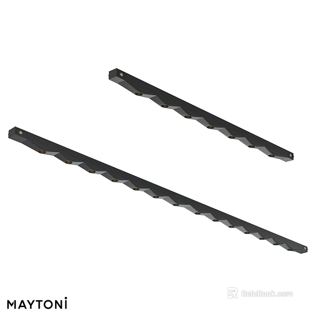 Modern Linear Downlights and Spotlights with Multiple LED Lamps for Ceiling 3d model 