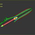 Double Bladed Long Handle Weapon With Sharp Blades Brown Textured Grip And Silver Decorative End