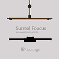Modern Brass Wall Lamp for Lounge Interior with Surreal Focus Design by Babayants Architects