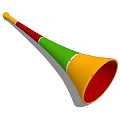 Colorful Yellow Red Green Long Horn For Sports Event Celebration