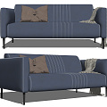 Leather double sofa Modern double sofa 3d model