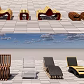 Stylish Outdoor Lounge Chairs With Wooden Frames And Comfortable Designs