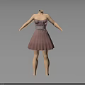 Pink Strapless Short Dress On Mannequin With Fitted Design And Fashion Style