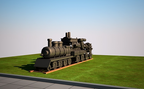 Modern locomotive sculpture train locomotive 3d model