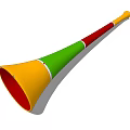 Colorful Yellow Red Green Long Horn For Sports Event Celebration