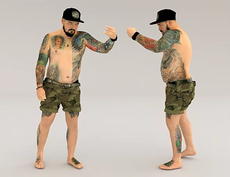 Tattoo Man 3d model
