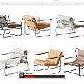 Modern Leisure Chairs With Metal Frame And Various Upholstered Colors And Styles