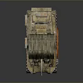 Detailed Vintage Military Tank Model With Tracks And Top Mounted Equipment