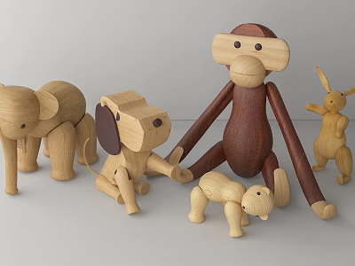 Sauna Shower Space With Wooden Animal Decor 3d model