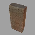 Red Vintage Brick With Weathered Texture And Rough Surface Detail 3d model