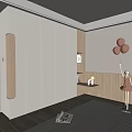 Modern wardrobe 3d model