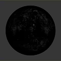 Scenic View of Black Sphere with Red Glowing Surface on Gray Reflective Background