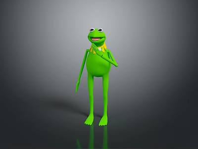 Frog Frog Cartoon Puppet Animal Creature Amphibian Amphibian Game Animal Cartoon Animal 3d model