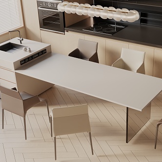 Modern dining table 3d model