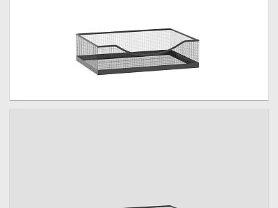 Stylish Black Metal Mesh Tray For Home Storage And Organizing Accessories 3d model