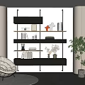 Bookshelf Minimalist Bookshelf Storage Rack 3d model