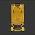 Yellow FreshBite Mobile Food Cart With Roof Rack And Compact Design