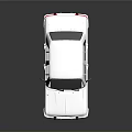 Shiny White Classic Sedan With Blue Windows On Reflective Surface 3d model