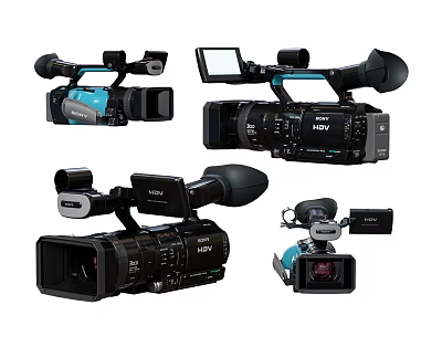 High Performance Digital Video Cameras With Various Models And Designs For Professional Filmmaking 3d model