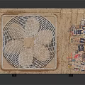 Wooden Air Cooler Fan With Colorful Decorative Artwork And Unique Exterior Design