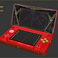 Red Nintendo DS Handheld Game Console With Dual Screens And Control Buttons