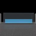 Modern Display Shelves With Light Colored Central Showcase And Side Units Featuring LOGO
