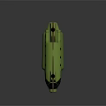 Green Helicopter with Dual Rotors Round Windows and Streamlined Fuselage on Dark Background with Reflection