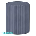 Modern Blue Fabric Sofa Stool With Vertical Stripes Design For Living Room
