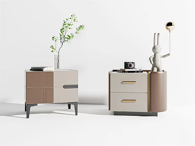 Modern Bedside Table Bedside Cabinet 3d model