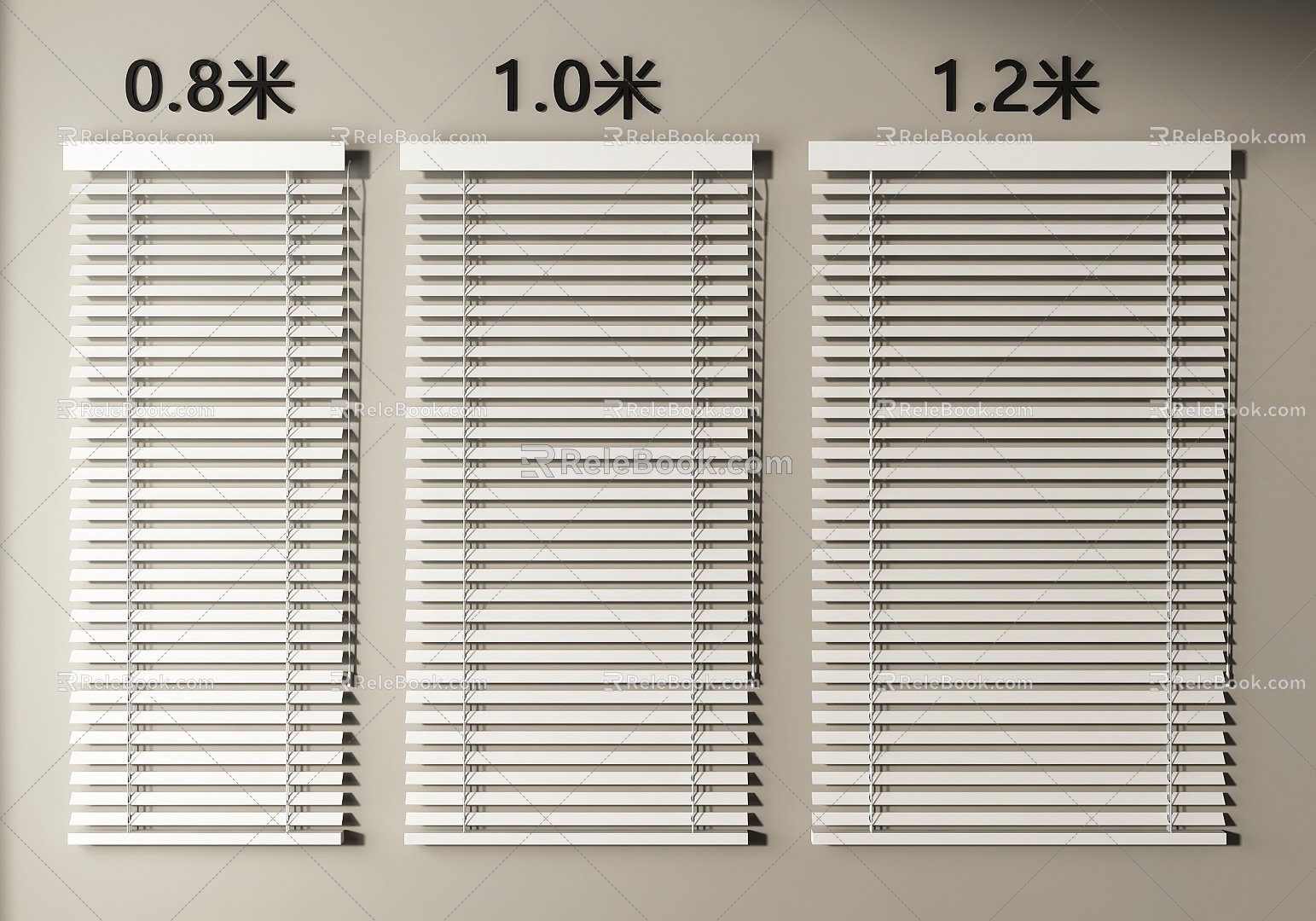 Venetian blinds, blackout blinds, lifting blinds, curtain draw blinds, roller blinds 3d model