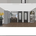 Charming Vintage Open Plan Living And Dining Room With Warm Wooden Floor And Comfortable Sofas